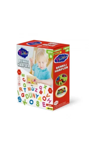 Nessiworld  PlayWood Ahşap Kasalı Renkli Harfler 33 Parça 402
