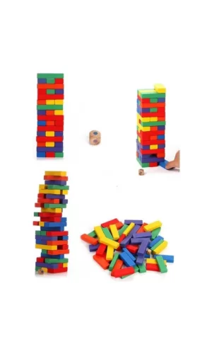 Nessiworld  PlayWood Ahşap Kutulu Denge Oyunu Renkli 310