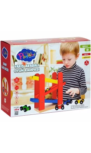 Nessiworld  PlayWood Ahşap Otopark 5 Araba İlaveli 382
