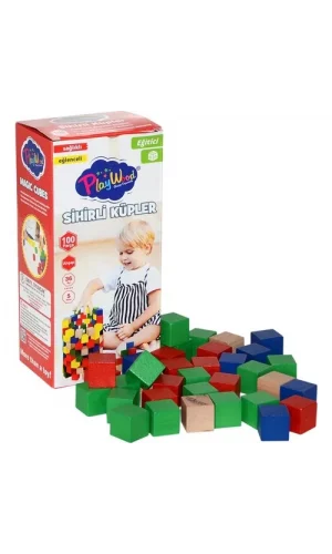 Nessiworld  PlayWood Ahşap Sihirli Küpler 100 Parça 359