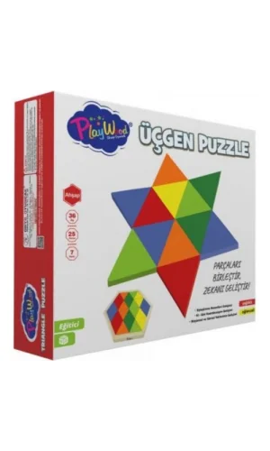 Nessiworld  PlayWood Ahşap Üçgen Puzzle 24 Parça 395