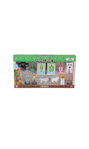 Nessiworld PMI MC2080 Minecraft 3D Figür Toppeez 12li Delüks Set