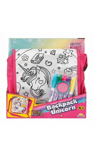 Nessiworld  Pretty Pinky Boyanabilir Desenli Unicorn Sırt Çantası