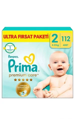 Nessiworld  Prima Premium Care Bebek Bezi Fırsat Paketi 2 Beden 112 Adet
