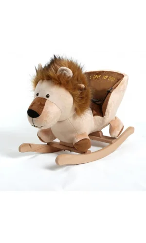 Nessiworld Safeline Bebe Peluş Ahşap Sallanır Oyuncak Aslan