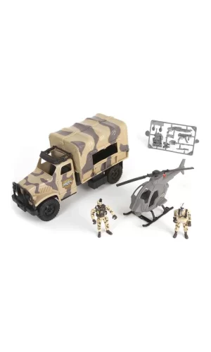 Nessiworld Sesli ve Işıklı Soldier Force Askeri Kamyon Oyun Seti