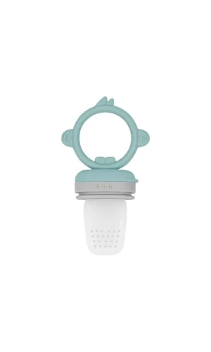 Nessiworld   Silikon Püre Meyve Sebze Emziği Aqua Green / Powder Grey