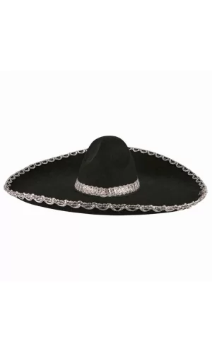Nessiworld  Sombrero Meksika Şapkası Mariachi Gümüş Şeritli Yetişkin Boy