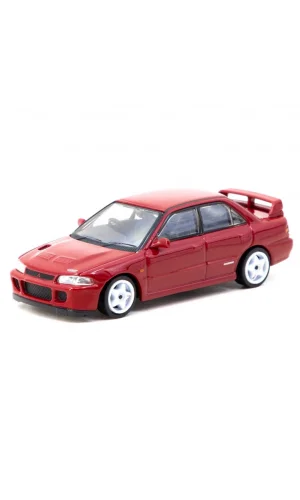 Nessiworld  Tarmac Works 1/64 Mitsubishi Lancer GSR Evolution II Red with Tarmac Cards