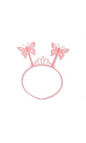 Nessiworld  Toz Pembe Renk Kelebek Kanadı Tacı ve Sopası 50x37 cm