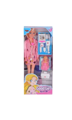 Nessiworld  WG-115225A Aksesuarlı Doktor Bebek 29 cm -Vardem