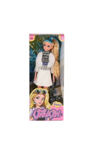 Nessiworld  WG-115521  Ceketli Çizmeli Renkli Saçlı Bebek 29 cm -Vardem Oyuncak