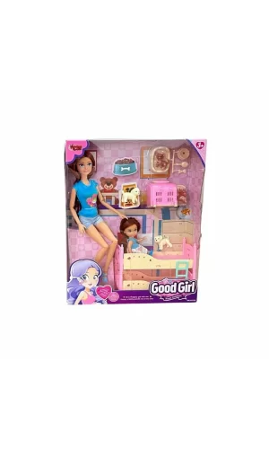 Nessiworld WG-C115112 Kutulu 29cm Aksesuarlı Ranzalı Bebek - Vardem Oyuncak