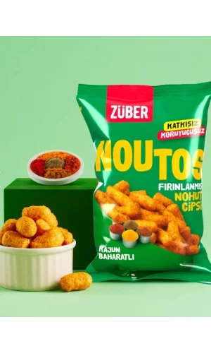 Nessiworld Züber Noutos Fırın Nohut Cipsi 55 Gr Kajun Baharatlı