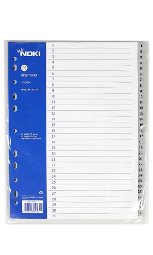 Noki Ayraç Pp 1-31 Rakam