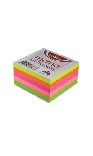 Noki Memo 12012 75 X 75 Mm Neon Küp Yapışkanlı Not Kağıdı 400 Yaprak Neon