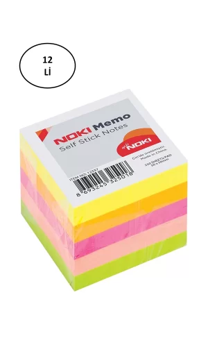 Noki Memo Stick 50X50 Mm Karışık Renk Neon Küp Blok