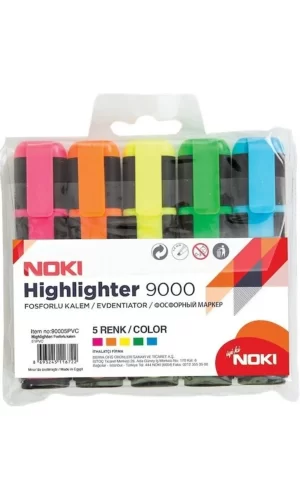 Noki Pastel Fosforlu Kalem 5li Pvc