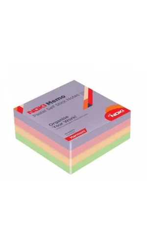 Noki Yapışkanlı Küp Not 75X75 400 Yaprak Pastel Harmoni