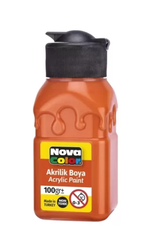 Nova Color NC-2017 Akrilik Boya Şişe 100 Gr Turuncu