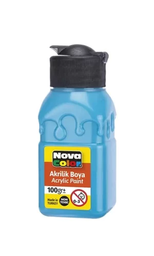 Nova Color NC-2026 Akrilik Boya Şişe 100 Gr. Turkuaz