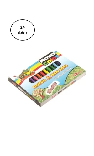 Nova Color Renkli Mum Boya 12li 24 Adet