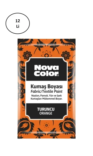 Nova Color Toz Kumaş Boyası Turuncu 12 Gr Nc-906 12li