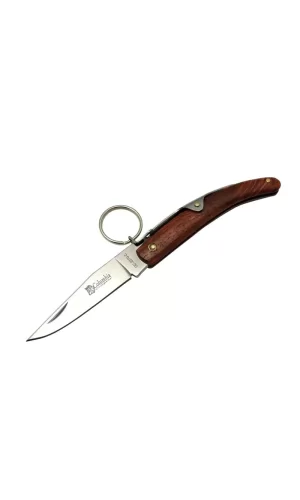 Okapi Gc2079c Kahverengi Kamp Çakı 16,5cm - Manuel, Kemerlikli, Ahşap Sap