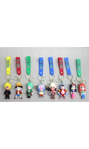 One Piece Karışık Karakterler Silikon Anahtarlık