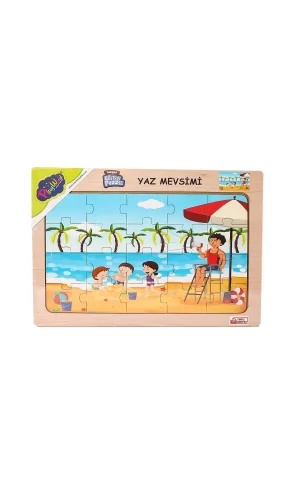Ony-117/118/119/120 Ahşap Eğitici Puzzle -yaz Mevsimi