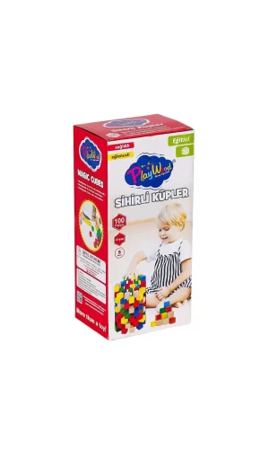 Ony-359 Ahşap Sihirli Küpler 100 Parça -onyıl Oyuncak