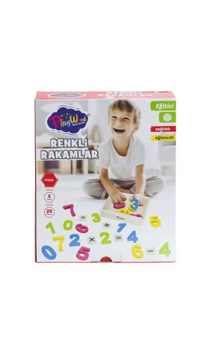 Ony-401 Ahşap Renkli Rakamlar 26 Parça -onyıl Oyuncak