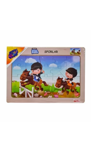 Ony-85-86-87-88 Ahşap Eğitici Puzzle Sporlar -onyıl