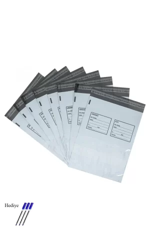 Orta Boy Cepli Kargo Poşeti 30x37+5 cm - 200 Adet (40+40=80 Mikron)