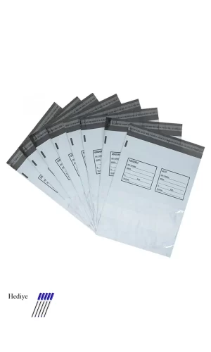 Orta Boy Cepli Kargo Poşeti 30x37+5 cm - 300 Adet (40+40=80 Mikron)