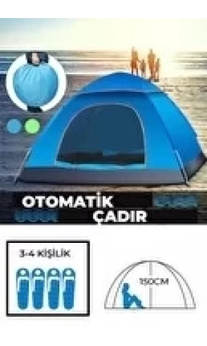 Otomatik Havada Açılan Su Geçirmez Çadır 4 Kişilik