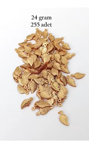 Oya Abiye Bileklik Kolye Pleksi Metalik Plastik Pul Altın Renk 24 gram 255 adet - BNC546