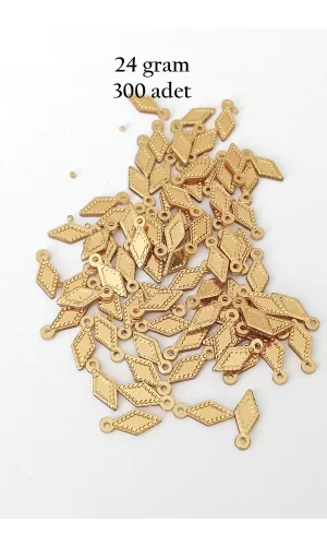 Oya Abiye Bileklik Kolye Pleksi Metalik Plastik Pul Altın Renk 24 gram 300 adet - BNC550