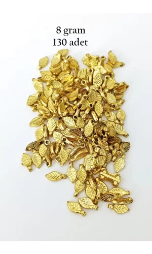 Oya Abiye Bileklik Kolye Pleksi Metalik Plastik Pul Altın Renk 8 gram 130 adet - BNC475