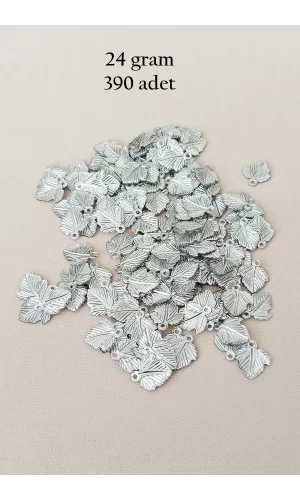 Oya Abiye Bileklik Kolye Pleksi Metalik Plastik Pul Gümüş Renk 24 gram 390 adet - BNC567