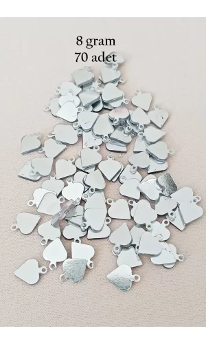Oya Abiye Bileklik Kolye Pleksi Metalik Plastik Pul Gümüş Renk 8 gram 70 adet - BNC530