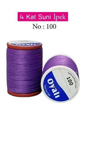 Oyalı 4 Kat Suni İpek İplik İğne Oyası Boncuk İpi Tığ Oyası No:100