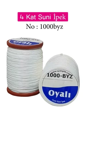 Oyalı 4 Kat Suni İpek İplik İğne Oyası Boncuk İpi Tığ Oyası No:1000-BYZ