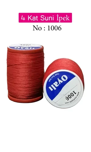 Oyalı 4 Kat Suni İpek İplik İğne Oyası Boncuk İpi Tığ Oyası No:1006