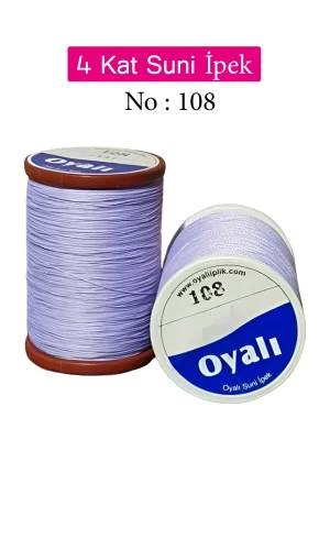 Oyalı 4 Kat Suni İpek İplik İğne Oyası Boncuk İpi Tığ Oyası No:108