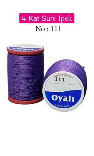 Oyalı 4 Kat Suni İpek İplik İğne Oyası Boncuk İpi Tığ Oyası No:111