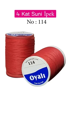Oyalı 4 Kat Suni İpek İplik İğne Oyası Boncuk İpi Tığ Oyası No:114