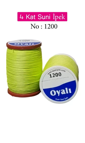 Oyalı 4 Kat Suni İpek İplik İğne Oyası Boncuk İpi Tığ Oyası No:1200