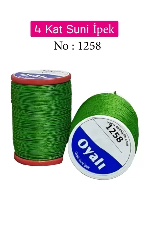 Oyalı 4 Kat Suni İpek İplik İğne Oyası Boncuk İpi Tığ Oyası No:1258
