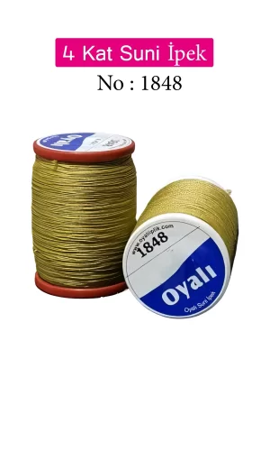Oyalı 4 Kat Suni İpek İplik İğne Oyası Boncuk İpi Tığ Oyası No:1848